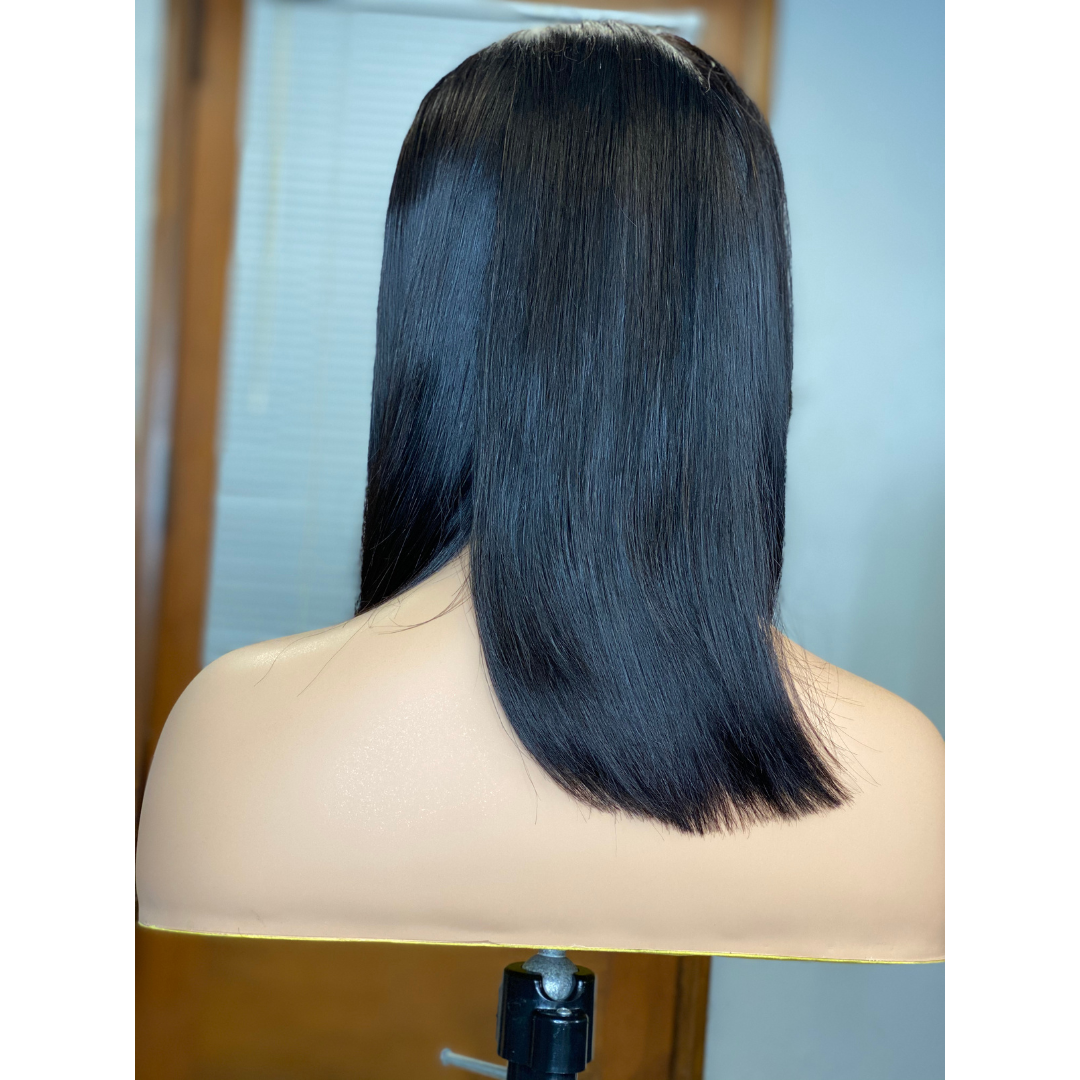 Stylish and Sophisticated 12-Inch Frontal Wig with Lightly Razored ...