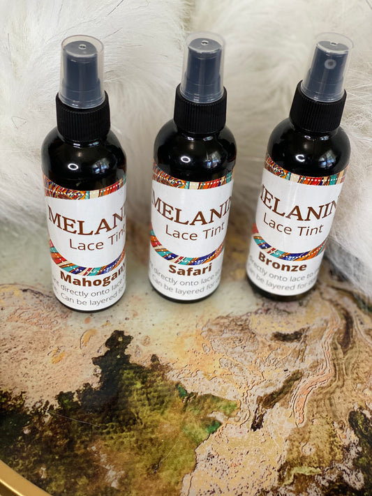 Complete Essential Melt Kit featuring Melanin Lace Tint, Sculpt and Mold Mousse, Lace Band, and Satin Bonnet.